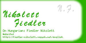 nikolett fiedler business card